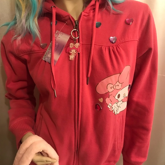 Adorable vintage y2k pink custom my melody hoodie🍭💕 - Picture 6 of 13